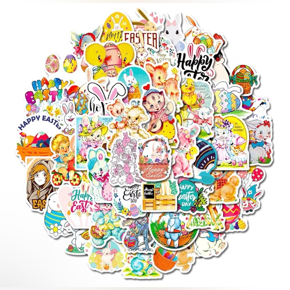 Easter Themed Stickers 50 Pack